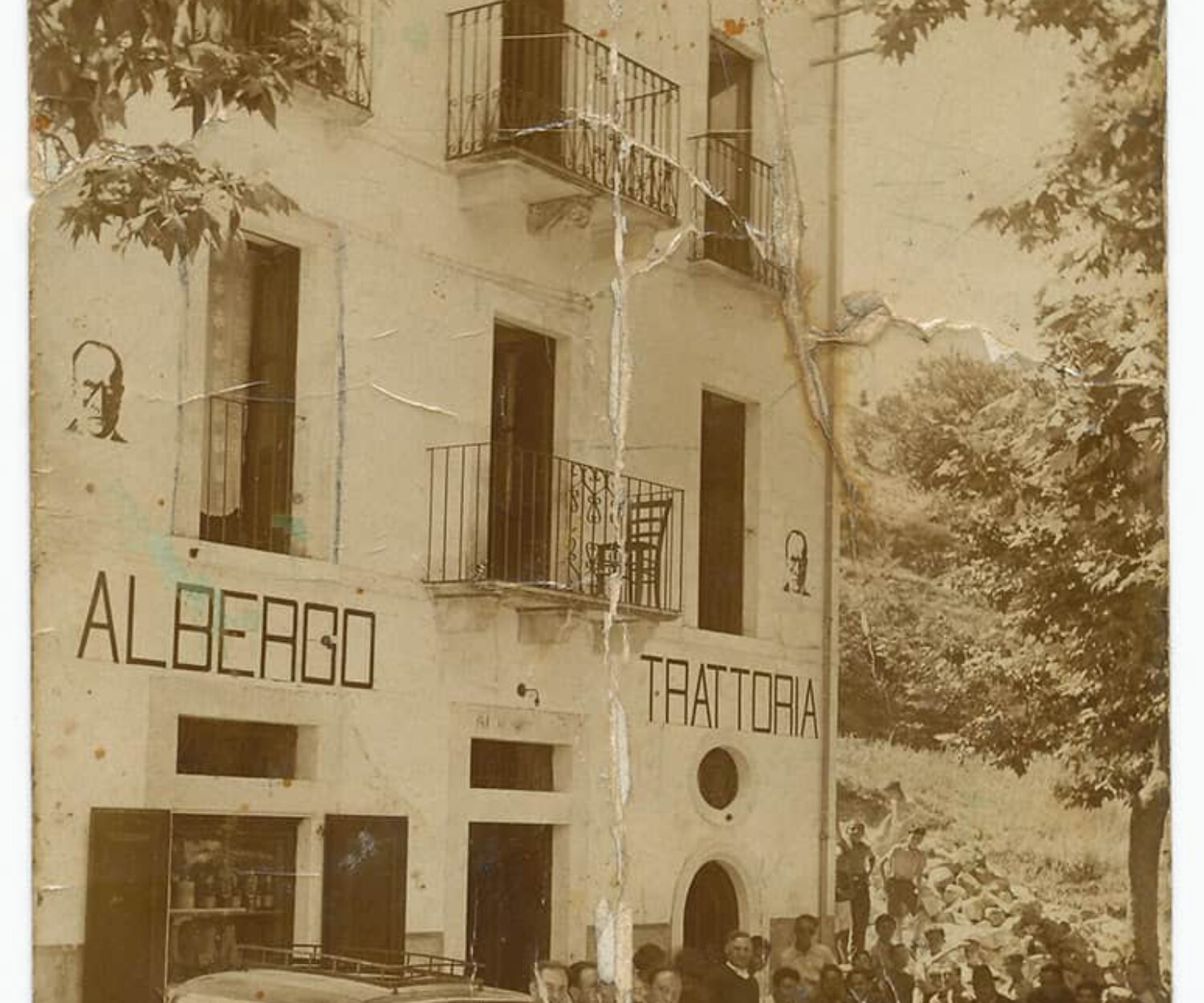 Elda's family Albergo and Trattoria in-Caramanico Terme, Italy, circa-1935